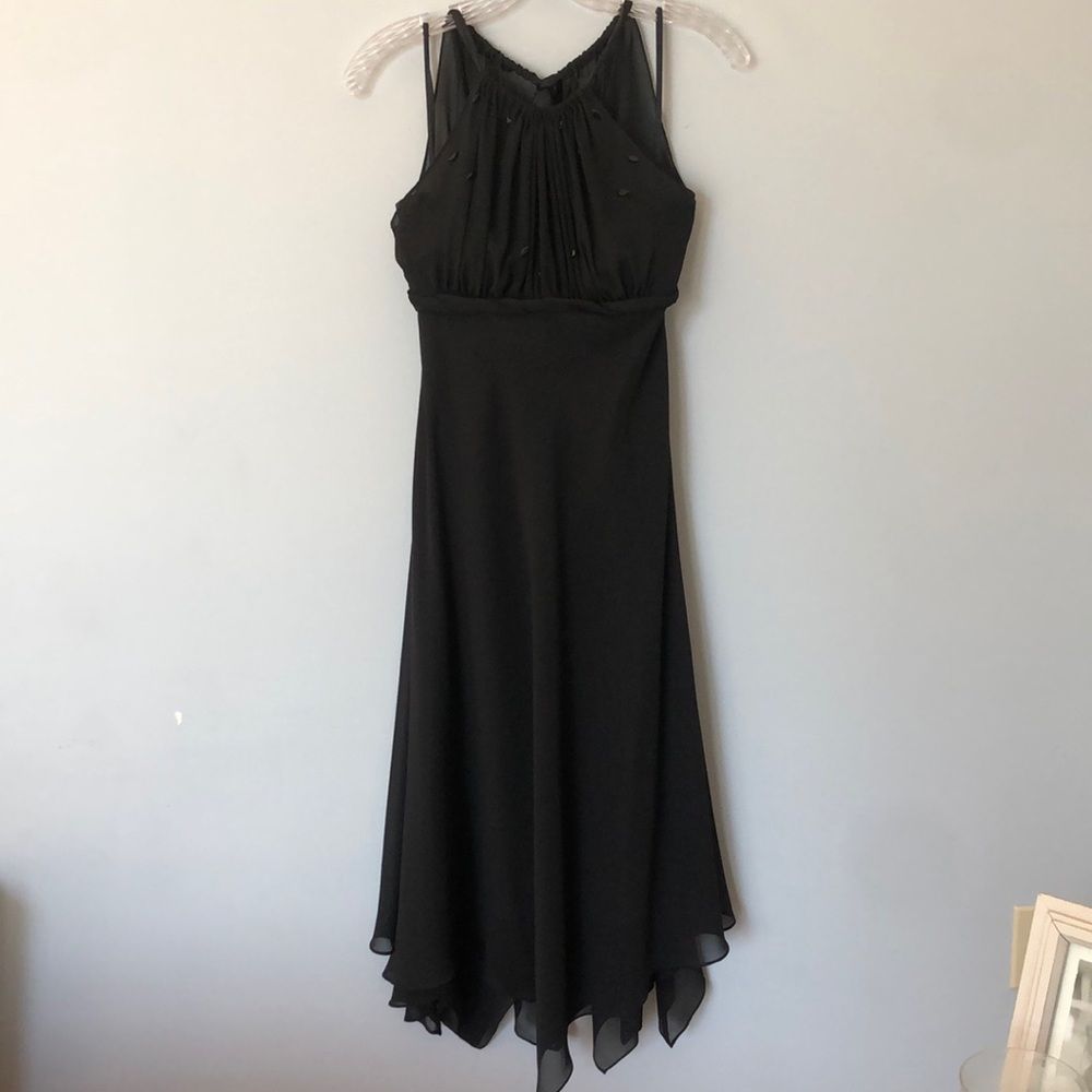 Evan Picone Formal Black Midi Dress Size 4